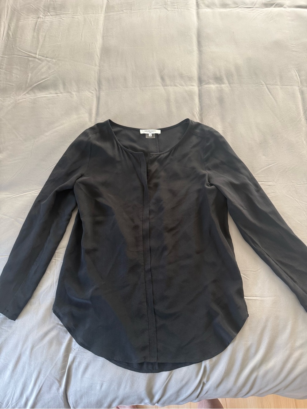Gerard Darel Silk Blouse Black Size 38